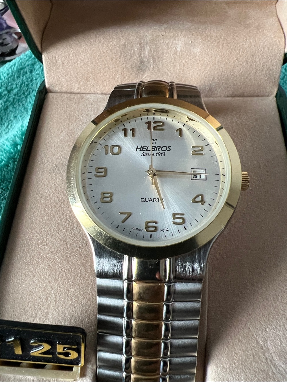 Helbros Two-Tone Men's Quartz Watch - Gold & Silver